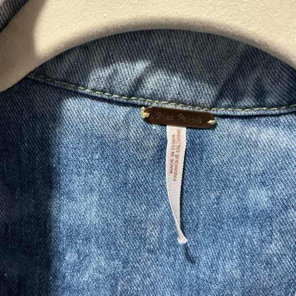 Free People Studded Light Wash Jean Vest - Picture 14 of 16